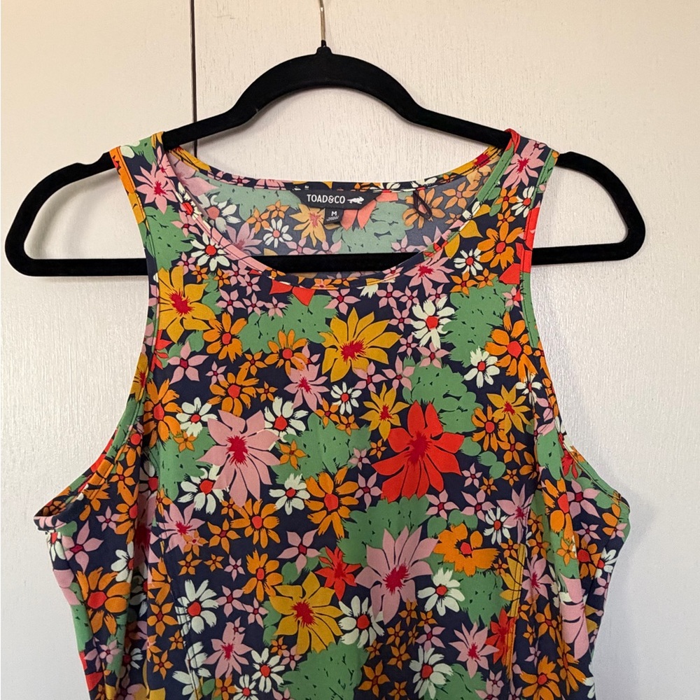 Toad&Co Multicolor Floral Dress Perfect For Travel - Picture 3 of 6